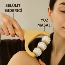 Selülit Giderici ve Yüz Masaj Aleti | Ergonomik Manuel Masaj Rulosu