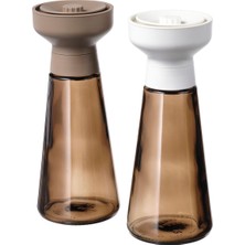 Baharat Öğütücü, Cam-Kahverengi, 19 Cm, 2 Parça