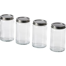 Baharat Kavanozu, Cam-Paslanmaz Çelik, 35 Cl, 4 Adet