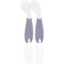 Bfs     Açılı Mama Kaşık Çatal Takımı 703 Gri