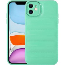 iPhone 11 Kılıf Kamera Korumalı Parlak Airbag'li Lckc Galya Kapak-Su Yeşil