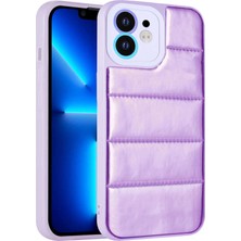 iPhone 11 Uyumlu Kamera Korumalı Airbagli Renkli Lckc Seksek Kapak-Mor