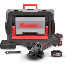 Kress KUH10.2 20VOLT 4.0AH. Li-Ion Çift Akülü 125MM Kömürsüz Profesyonel Şarjlı Devir Ayarlı Avuç Taşlama