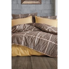 Çeyiz Diyarı Rian Çift Kişilik Nevresim Takımı Kahverengi