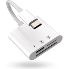 Büro Ev Ofis Cihazları Için Usbc-3hub Hafıza Card Reader