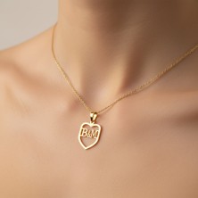 TabiTela 14 ayar altın kolye ucu M&B GM9846 0.5 gr