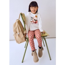 Mayoral Kız Çocuk 2\'li Takım (4-10 Yaş) – %100 Pamuk Baskılı Bluz ve Desenli Tayt