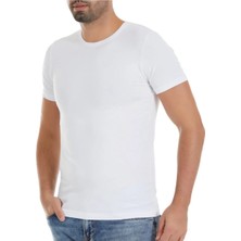 Yıldız Çamaşır Erkek 5'li Beyaz Bisiklet Yaka Kısa Kollu Modal Atlet T-Shirt