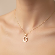 TabiTela 8 ayar altın kolye ucu Harf D   GM9486 1 gr