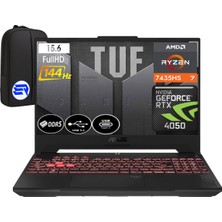 Tuf Gaming A15 FA507NUR-LP036EP3 Ryzen 7 7435HS 64GB Ram 512GB SSD Rtx 4050 140W 144Hz WIN11 Pro 15.6'' + Elektropasaj Çanta