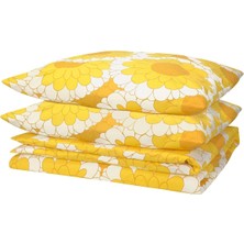 Çift Kişilik Nevresim Seti, Sarı, 240X220/50X60 cm