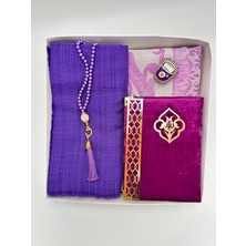 Lena Gift Workshop Çeyizlik Hediyelik 5 Parça Gelin Damat Bohça Seti Namaz Örtüsü Tafta Seccade Tesbih Yasin Zikirmatik