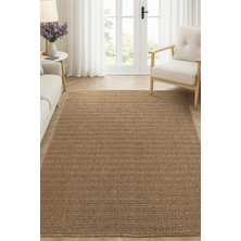 Jüt Tabanlı Hasır Dokuma Örme Bohem Halı Kilim