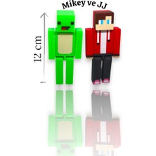 LOY3D Minecraft - Mikey ve Jj 12 cm Oynar Kol ve Bacak, Boya Yok