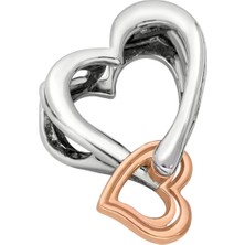 Aile Sevgisi Iç Içe Kalpler Charm | 925 Ayar Gümüş