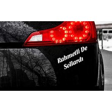 Altınuç Art Design 2 Adet Beyaz Renk 25X20 cm Rahmetli De Sollardı Yazısı Araç Oto Motor Arka Sticker