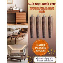 5'lik Meşe Koltuk&sehpa&baza Ayakları 12CM-15CM-20CM-25CM-30CM-35CM