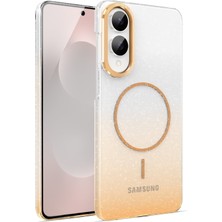 Teleplus Samsung Galaxy S25 Edge Kılıf Manyetik Şarj Özellikli Shiny Renkli Pc Kapak