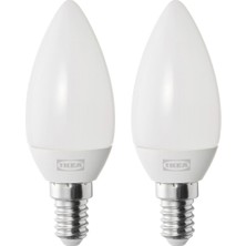 LED Ampul E14, Işık Rengi: Sıcak Beyaz (2700 Kelvin), 250 Lm, 2 Adet