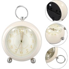 Dekoratif Yuvarlak Alarmlı ve Işıklı Masa Saati