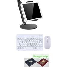 iPad 7.8.9. Nesil 10.2 Uyumlu Stand Ayarlanabilir Klavye Mouse Set