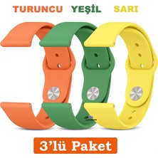 Huawei Watch 3 Gt Gt2 GT2E Gt3 Gt4 Gt5 Pro Se Elite 46MM Uyumlu 22MM 3'lü Paket Silikon Kordon Seti