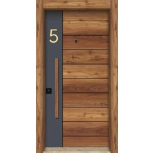 Kapı Daire Numarası 1 mm Gold ve Gümüş Ayna Pleksi Yapışkanlı