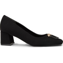 Deery Kadın Siyah Topuklu Toka Detaylı Ayakkabı - K1090ZSYHM01