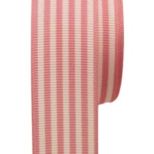 Fırsatkolik Tafta Çizgi Desen Kurdele 25 mm Pudra 2 Metre