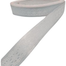 Tafta Dantel Görünümlü Kurdele Gri 25 mm 1 Metre