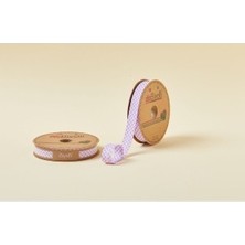 Fırsatkolik Biye Ekoseli Katlı E07 Lila 2 cm 25 Metre %65 Koton %35 Polyester