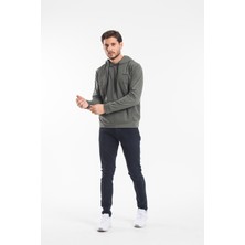 Süperlife Kapşonlu Uzun Kollu Baskılı Dar Kalıp Ince Erkek Sweatshirt Spr 2019K61