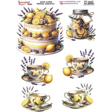 E Hobici Pirinç Dekopaj Kağıdı 30X42CM PT-1556 Limon