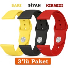 Samsung Galaxy Watch 4/5/6/7/fe 40/44MM Classic 42/43/46/47MM Uyumlu 20MM 3'lü Silikon Kordon Seti