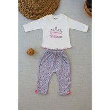 Diji Baby 3-6 6-9 9-12 Ay Full Star Nakışlı Şapkalı Uzun Kollu Sweat 3lü Erkek Bebek Takımı