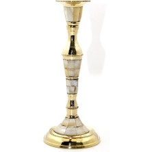 Tekli Pirinç Sedefli Şamdan 6023