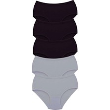 5 Adet Tutku Kadın Yüksek Bel Bato Kalın Lastik Külot S4