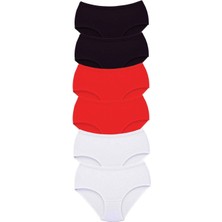 6 Adet Tutku Kadın Yüksek Bel Bato Kalın Lastik Külot S13