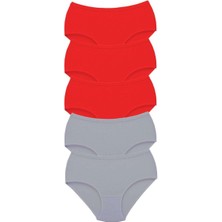 5 Adet Tutku Kadın Yüksek Bel Bato Kalın Lastik Külot S7