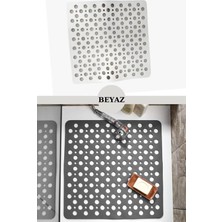 2 Adet Kaydırmaz Duşakabin Banyo ve Duş Paspası Kare Bubble 54 x 54 cm M-149