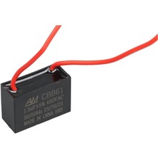 1.5uf 450VAC Siyah 10CM Kablolu Kare Tip Kutupsuz Kondansatör