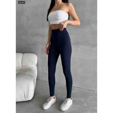 Kadın Yüksek Bel Korse Detay Toparlayıcı Tayt, Kırmızı Gül Figürlü Kolye Hediye