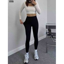 Kadın Yüksek Bel Korse Detay Toparlayıcı Tayt, Kırmızı Gül Figürlü Kolye Hediye