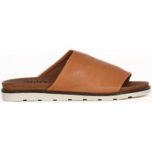 Bueno Shoes Taba Deri Kadın Düz Terlik 01WL0503 01WL0503
