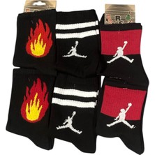 Altı Çift Desenli Basketbol Çorabı