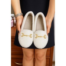 Kadın Zincirli Peluş Ev Terliği Ev Babeti Ev Ayakkabısı Bohça Çeyiz