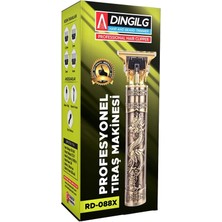 T Bıçak  Baskılı Plastik Gövde  Ense Çizim - Saç Sakal Kesme Traş Makinesi USB Şarjlı  RD-088X