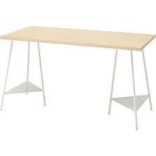 Çalışma Masası, Canlı Çam Efekti-Beyaz, 140X60 cm