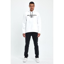 Süperlife Erkek Rahat Kalıp Içi Polarlı 3 Iplik Kanguru Cepli San Francisco Swetashırt SPR24SW02