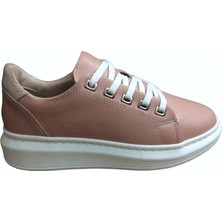 2010 Womenly Style Pudra Kadın Günlük Ayakkabı % 100 Hakiki Deri